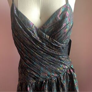 NWT Aidan Mattox Multicolor Metallic Mini Dress
